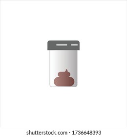 Thin line icons: stool test. Laboratory research. Modern vector illustration of test tube. Flat design medical icons. Health care symbols. 