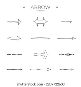 Thin Line Icons. Universal Arrow icon. Thin line style. Web symbols for web sites. Editable vector stroke