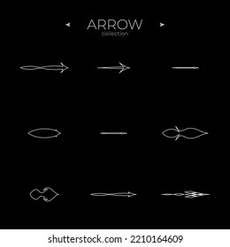 Thin Line Icons. Universal Arrow icon. Modern vector symbols. For Apps. Vector
