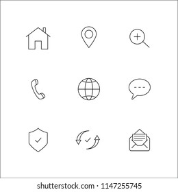 thin line icons for web