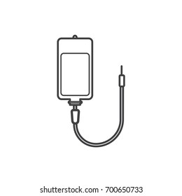 Thin line infusion icon