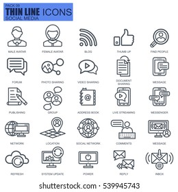 Thin Line Internet Marketing And Social Network Icons Set For Website And Mobile Site And Apps. Pixel Perfect. Editable Stroke. Simple Linear Pictogram Pack. Vector Illustration.