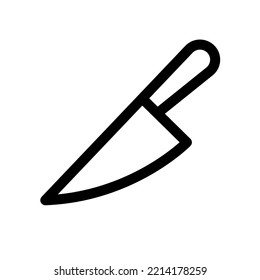 thin line kitchen knife icon