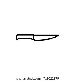 thin line knife icon on white background