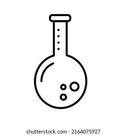 icono de botella de laboratorio de línea delgada