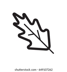 Thin line leaf icon
