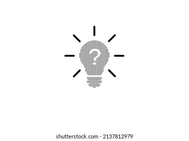 thin line Light Bulb question mark icon vector isolated on white background. Idea sign, solution, thinking concept