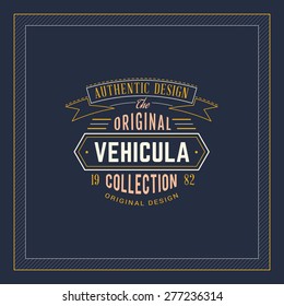 Thin Line Logotype or Badge Template in Vintage Colors
