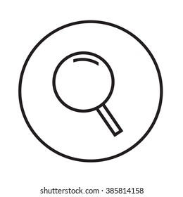 Thin line magnifier icon Illustration design