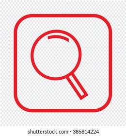Thin line magnifier icon Illustration design