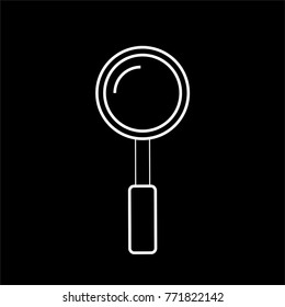 Thin line magnifier icon Illustration design