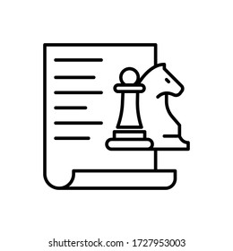 thin line management strategy icon