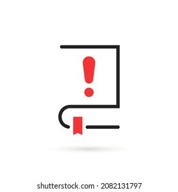 Thin Line Manual Book Like Interesting Fact Icon. Flat Linear Style Trend Modern Glossary Brochure Logotype Graphic Stroke Design Isolated On White. Concept Of Investigation Or Did You Know Symbol