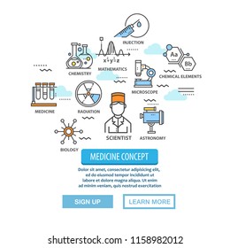 Thin line medidcine concept for ypur projects