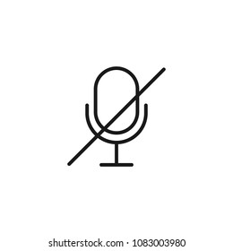 thin line microphone  icon