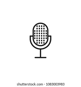 thin line microphone  icon