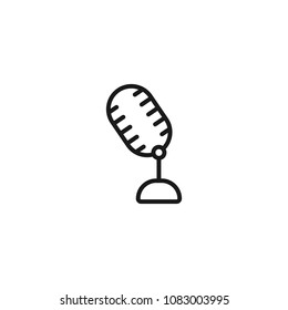 thin line microphone  icon