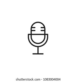thin line microphone  icon