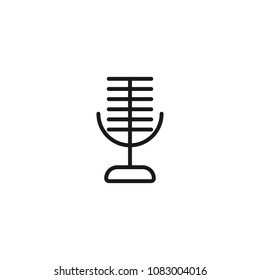 thin line microphone  icon