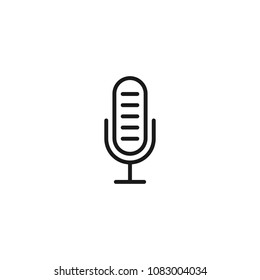 thin line microphone  icon
