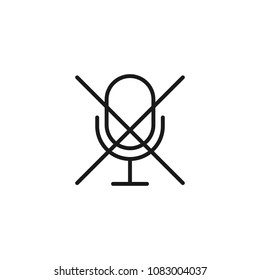 thin line microphone  icon
