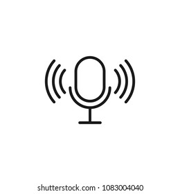 thin line microphone  icon