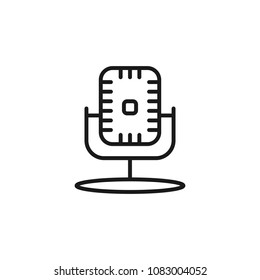 thin line microphone  icon