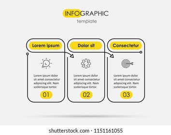 Thin line minimal Infographic design template with icons and 3 options or steps. Can be used for process diagram, presentations, workflow layout, banner, flow chart, info graph. Thin line minimal Infographic design template with icons and 3 options or steps. Can be used for process diagram, presentations, workflow layout, banner, flow chart, info graph.