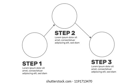 Thin line minimal Infographic design template. Used for process diagram and presentations