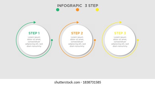 Thin line minimal infographic template 3 options or steps. Can be used for workflow diagram, info chart, web design.