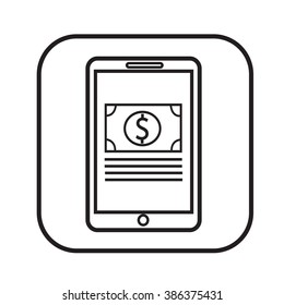 Thin Line Mobile Payment Icon Illustration design