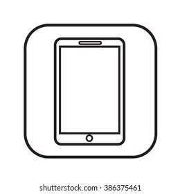 Thin Line Mobile Phone Icon Illustration design