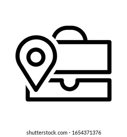 icono de bolsa moderna de línea delgada