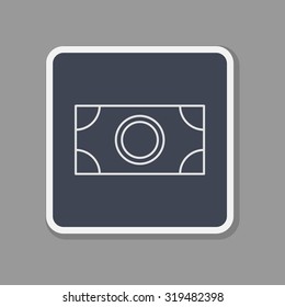 Icono web de dinero en línea delgado