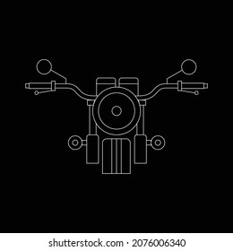Thin line motorcycle vector illustration