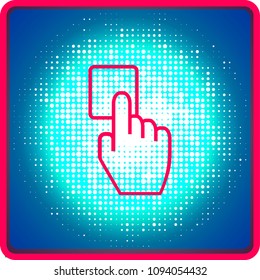 Thin Line Multi touch, hand, finger, gesture icon suitable for info graphics, websites and print media and interfaces. Line vector icon.