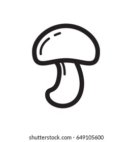 Thin line mushroom icon
