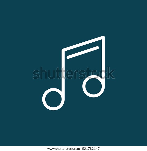 Thin Line Music Note Icon On Stock Vector (Royalty Free) 521782147