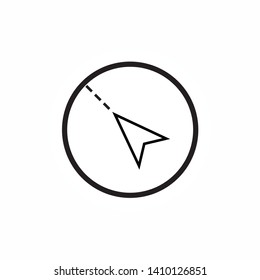 thin line navigation, compass icon on white background. navigation symbol. compass direction icon.