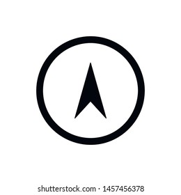 thin line navigation, compass icon on white background