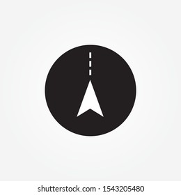 thin line navigation, compass icon on white background