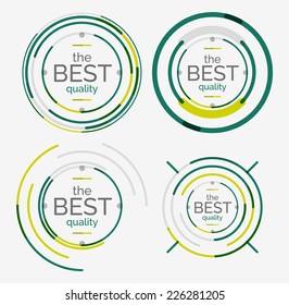 Thin line neat design logo set, clean modern concept, premium quality stamp