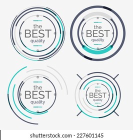 Thin line neat design logo set, clean modern concept, premium quality stamp