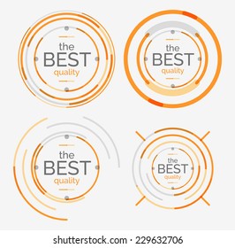 Thin line neat design logo set, clean modern concept, premium quality stamp
