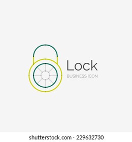 Logo de diseño de línea delgada, concepto moderno limpio, idea de bloqueo