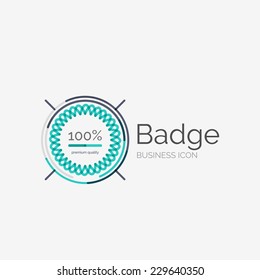 Thin line neat design logo, clean modern concept, premium quality stamp