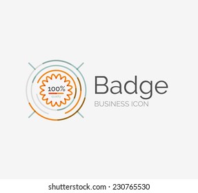 Thin line neat design logo, clean modern concept, premium quality stamp