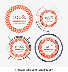 Thin line neat design logo set, clean modern concept, premium quality stamp