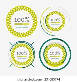 Thin line neat design logo set, clean modern concept, premium quality stamp