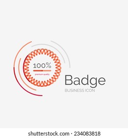 Thin line neat design logo, clean modern concept, premium quality stamp
